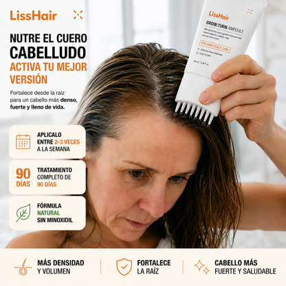 Sérum anticaída con aplicador · Densidad y volumen LissHair™